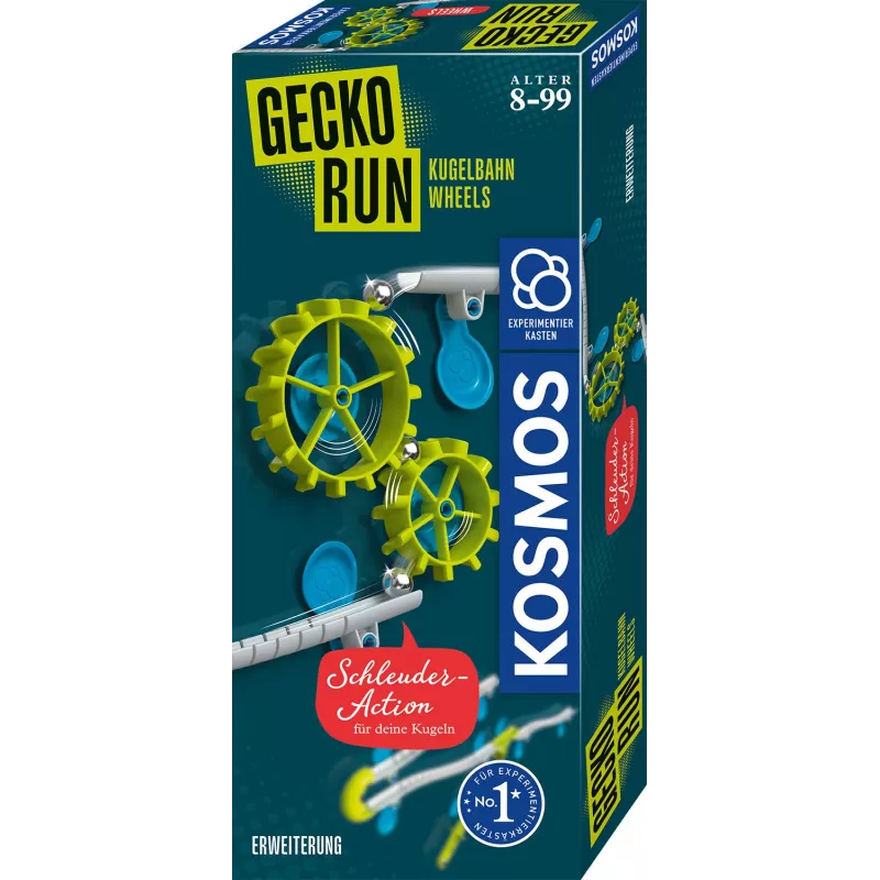 Kosmos Gecko Run Wheels, Eksperimentų rinkinys, Fizika, nuo 8 m., Įvairiaspalvis