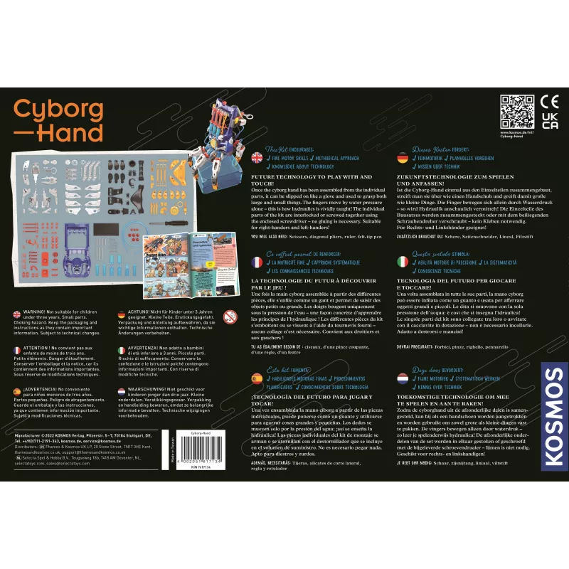 Kosmos Cyborg-Hand, inžinerinis rinkinys, Inžinerija, 10 m., Juoda