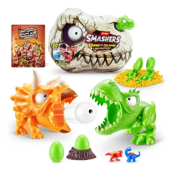 Zuru Smashers T‑Rex Battles žaislinė figūrėlė — kolekcinė dinozaurų veiksmo figūrėlė, asorti modeliai