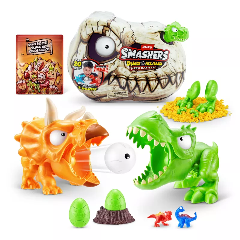 Zuru Smashers T‑Rex Battles žaislinė figūrėlė — kolekcinė dinozaurų veiksmo figūrėlė, asorti modeliai