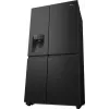 Hisense šaldytuvas “Side by Side” RS818N4TFE, laisvai pastatomas, amerikietiškos durys, juodas, lietiminis valdymas, LED, ekranas ant durų