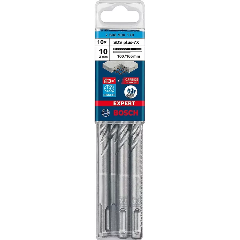Grąžtas Bosch Expert SDS-plus-7X 5 mm x 165 mm, skirtas smūginiams gręžtuvams