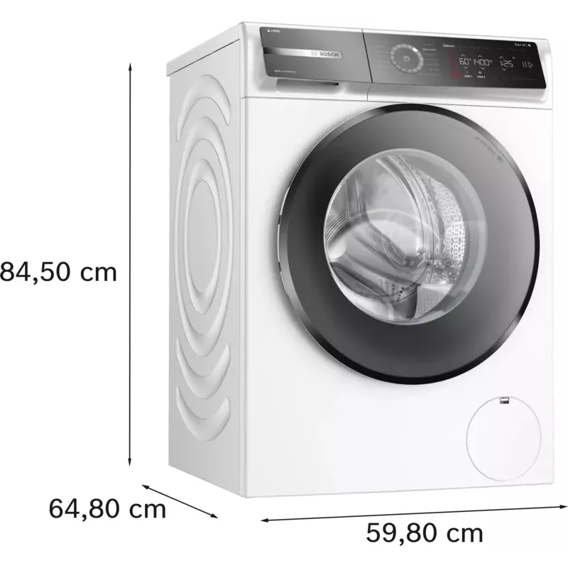Bosch Serie 8 WGB244AW0 skalbimo mašina su priekiniu įkrovimu 9 kg 1400 aps./min Balta