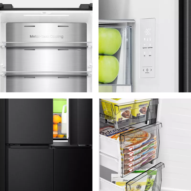 Hisense RQ5P470SAFD laisvai pastatomas 483 L juodas, nerūdijantis plienas