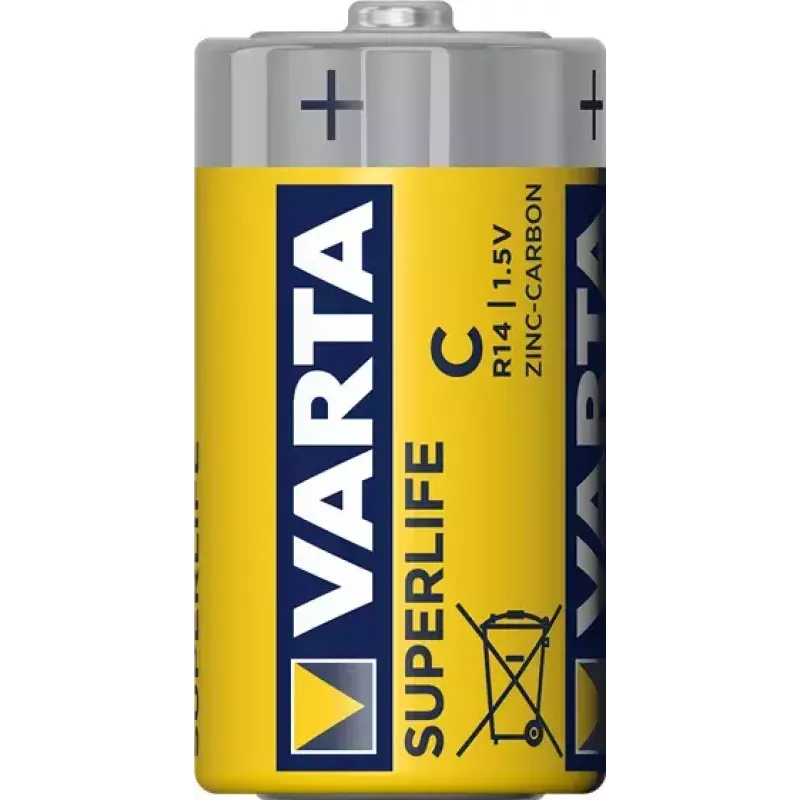 Varta Superlife C vienkartinė cinko-anglies baterija, C dydis, 1,5 V, 50 mm