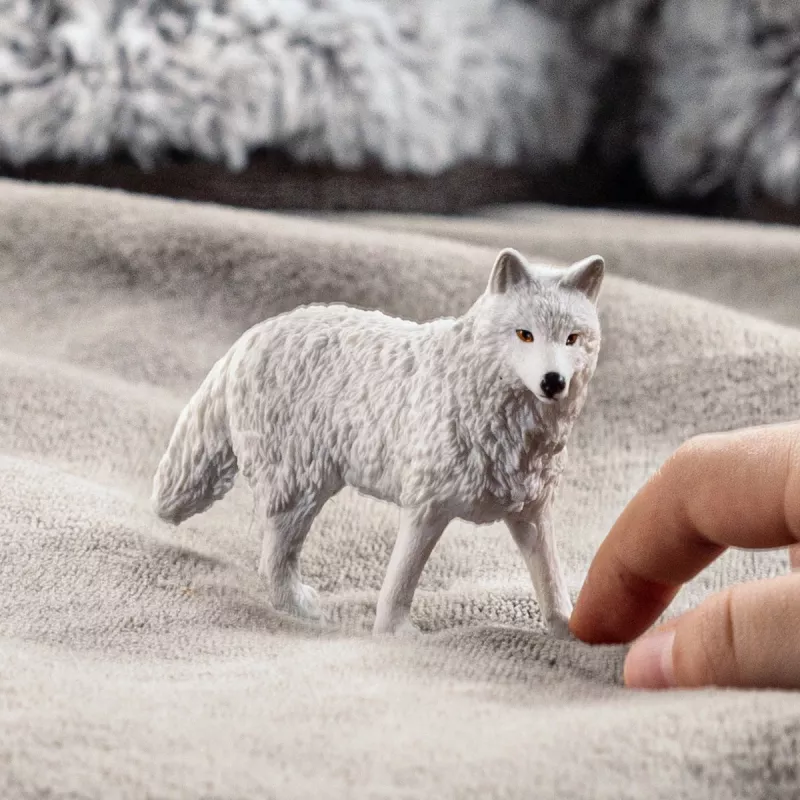 Figūrėlė Schleich Poliarinis vilkas 14880 – gyvūno figūrėlė, detalus plastikinis modelis, kolekcinė žaidimų figūrėlė