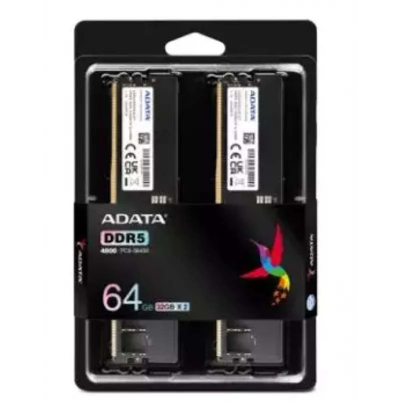 ADATA Premier DDR5 4800MHz 64GB (2x32GB) UDIMM atminties RAM modulio rinkinys (AD5U480032G-DT)