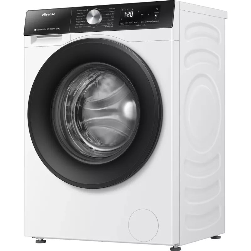 Hisense WD3S8043BW3 skalbimo mašina su džiovykle Laisvai pastatoma Pakrovimas iš priekio Balta