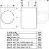 Hisense WD3S8043BW3 skalbimo mašina su džiovykle Laisvai pastatoma Pakrovimas iš priekio Balta