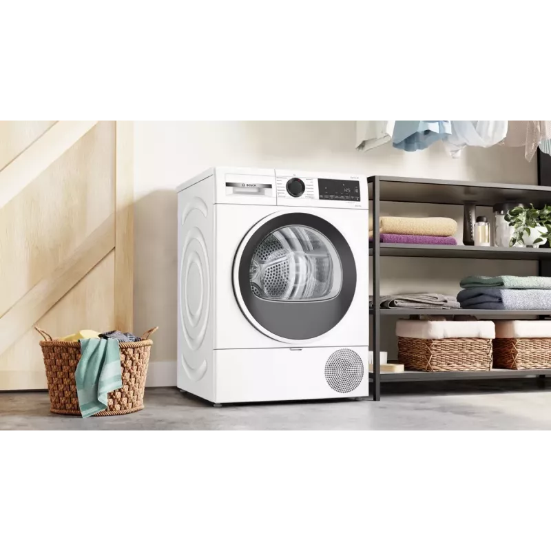 Bosch Serie 6 WQG241001 skalbinių džiovyklė Laisvai pastatoma Pakraunama iš priekio 9 kg Balta