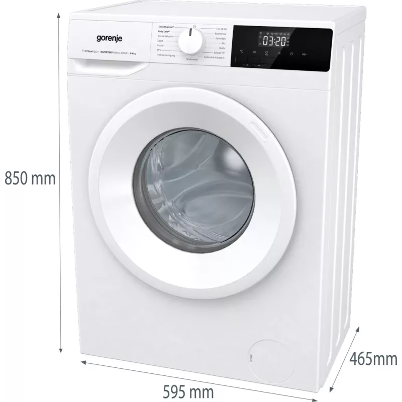 Gorenje WNHPI62SCPS/DE skalbimo mašina priekinio įkrovimo 6 kg 1200 RPM Balta