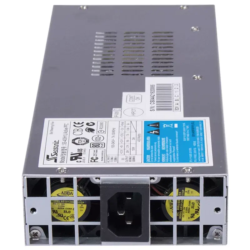 Maitinimo blokas Seasonic SS-400 H1U 1U, 400 W, visiškai modulinis, 80 PLUS, pilka, 40 mm ventiliatorius
