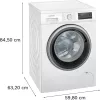 Siemens iQ500 WU14UT71 skalbimo mašina, priekinis įkrovimas, 8 kg, 1400 aps./min, balta