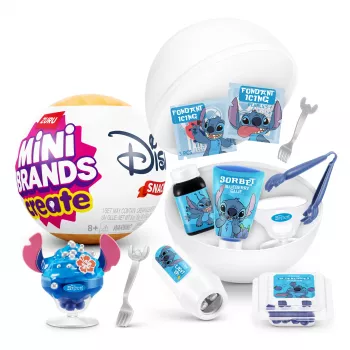 Mini brendų kurti „Disney“ užkandžiai, 1 serija, kapsulė, virtuvė, 8 m., įdėtos baterijos, LR44, įvairiaspalvė