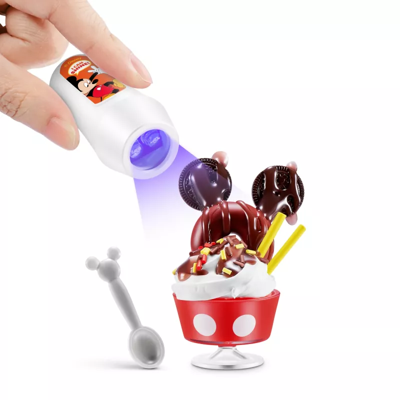 Mini brendų kurti „Disney“ užkandžiai, 1 serija, kapsulė, virtuvė, 8 m., įdėtos baterijos, LR44, įvairiaspalvė