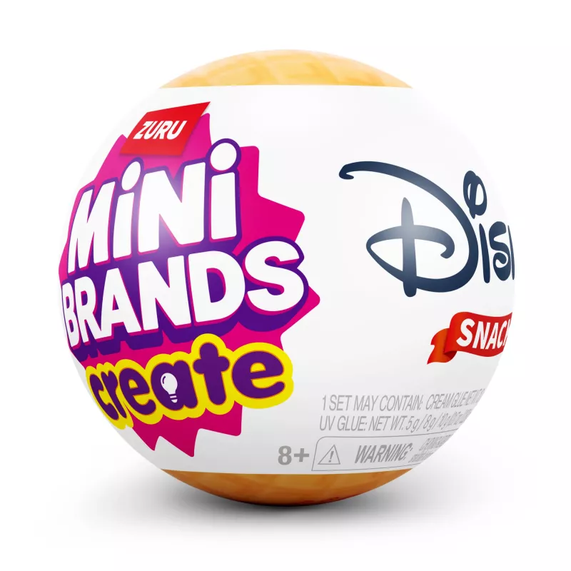 Mini brendų kurti „Disney“ užkandžiai, 1 serija, kapsulė, virtuvė, 8 m., įdėtos baterijos, LR44, įvairiaspalvė
