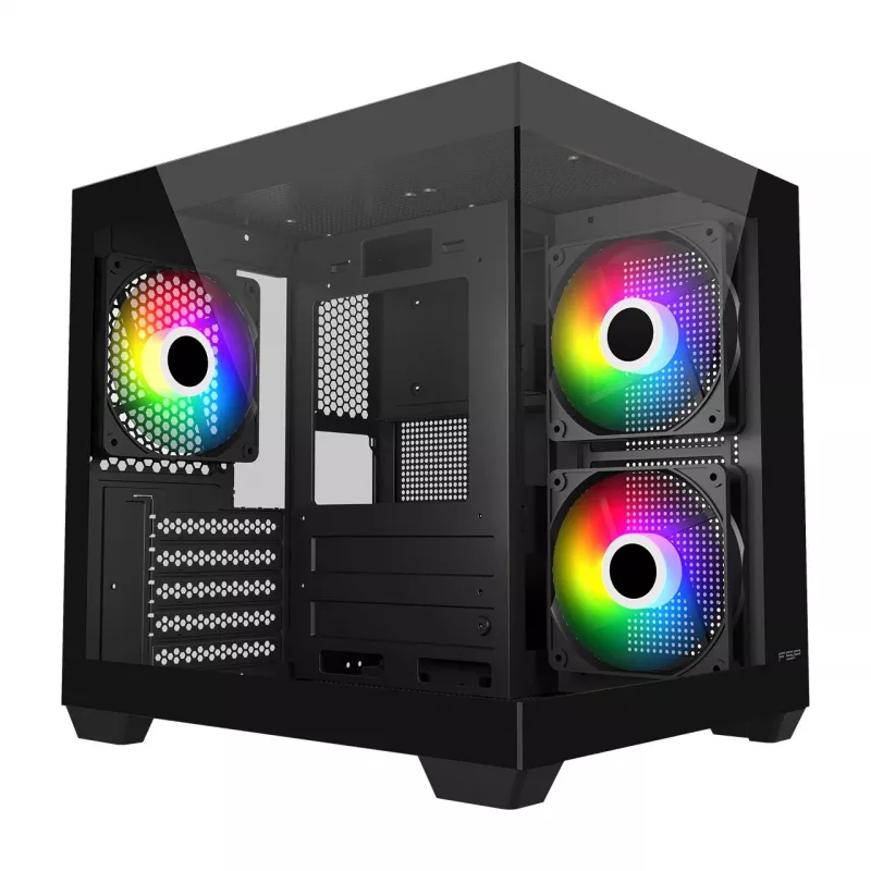 Fortron FSP Geh Mini S140 BA mikro-ATX / M-ITX korpusas, ARGB, juodas