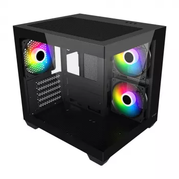Fortron FSP Geh Mini S140 BA mikro-ATX / M-ITX korpusas, ARGB, juodas