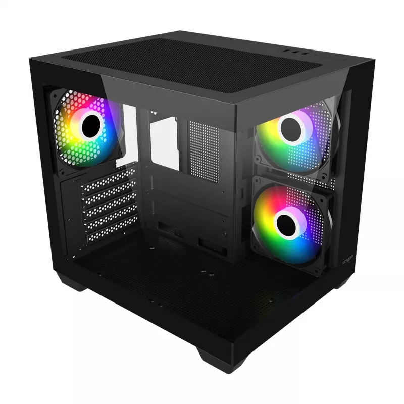 Fortron FSP Geh Mini S140 BA mikro-ATX / M-ITX korpusas, ARGB, juodas