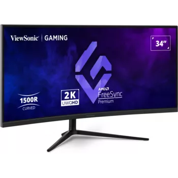 “ViewSonic VX3418C-2K”, kompiuterio monitorius, 86,4 cm (34 colių), 3440 x 1440 pikselių, UltraWide Quad HD, juodas