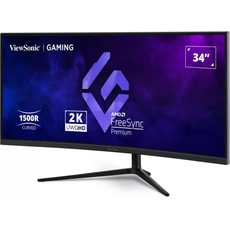 “ViewSonic VX3418C-2K”, kompiuterio monitorius, 86,4 cm (34 colių), 3440 x 1440 pikselių, UltraWide Quad HD, juodas