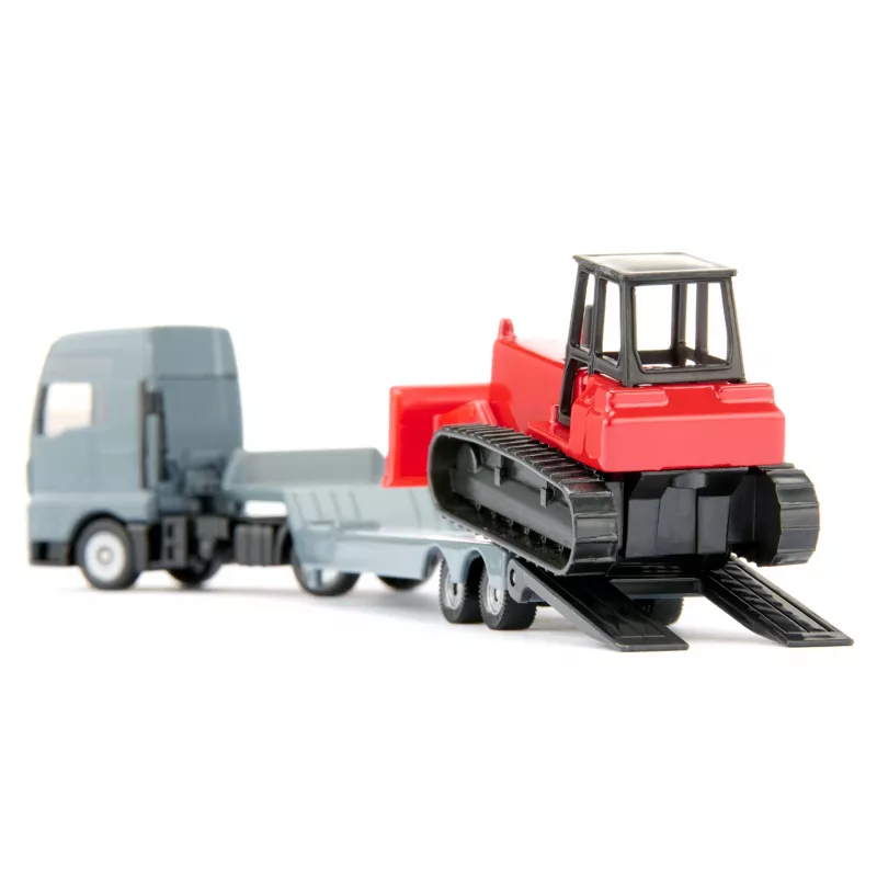 Siku MAN sunkvežimis su buldozeriu, Sunkvežimio / priekabos modelis, 1:87, MAN, Pilka, Raudona, Kinija