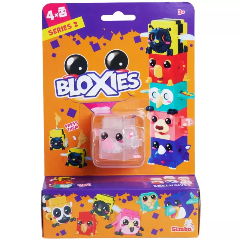 Žaislų figūrėlių rinkinys, Simba-Dickie Bloxies 2 serija — 4 asorti figūrėlės