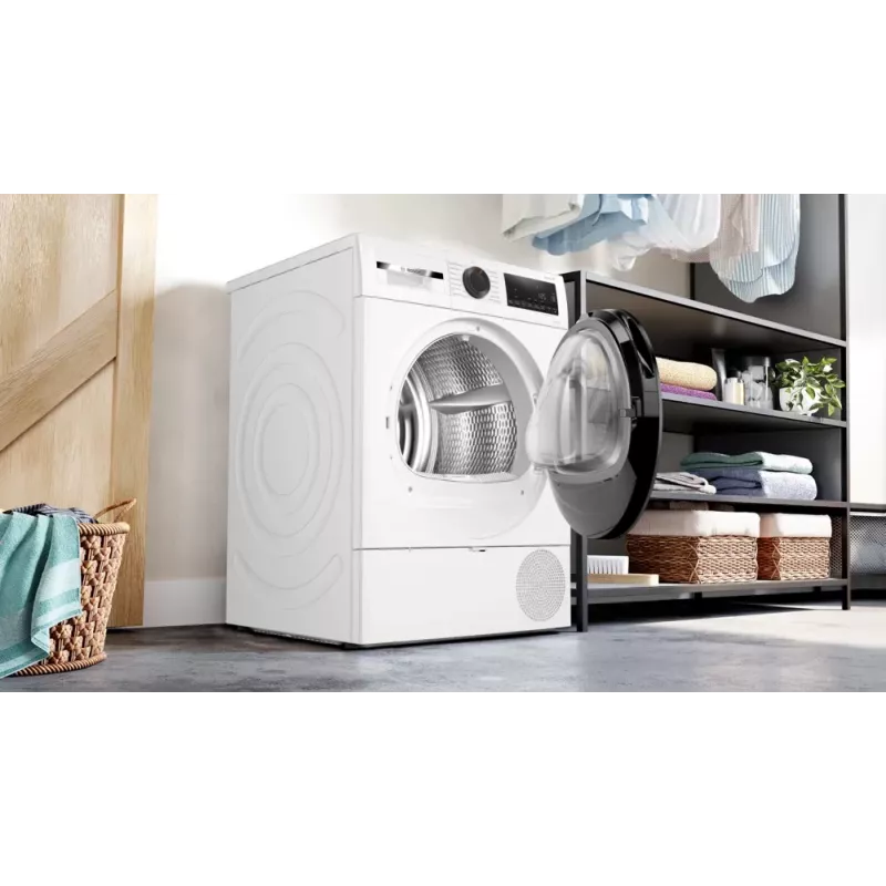 Bosch Serie 6 WQG243D41 džiovyklė Laisvai pastatoma Priekinis įkrovimas 9 kg Balta