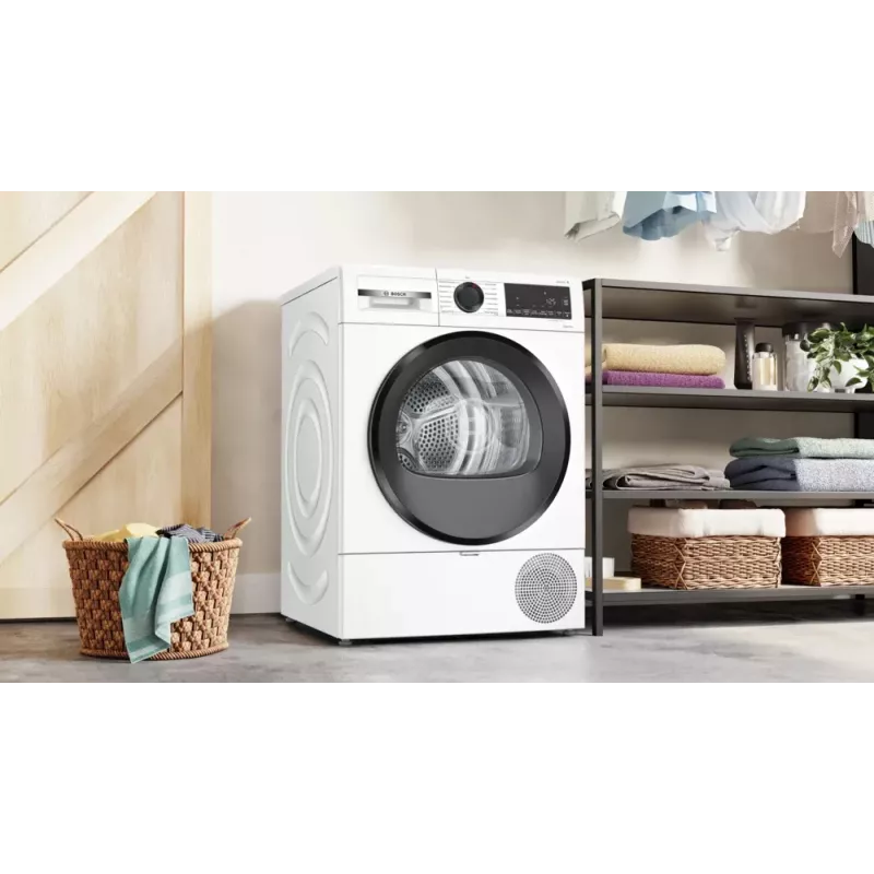 Bosch Serie 6 WQG243D41 džiovyklė Laisvai pastatoma Priekinis įkrovimas 9 kg Balta