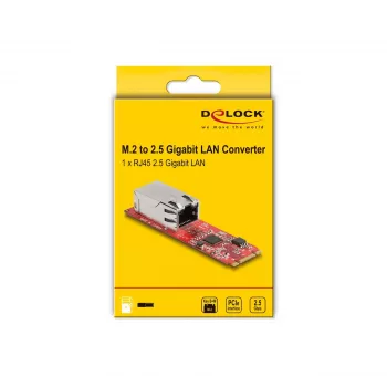 DeLOCK keitiklis M.2 Key B+M kištukas į RJ45 2.5 Gigabit LAN prievadą