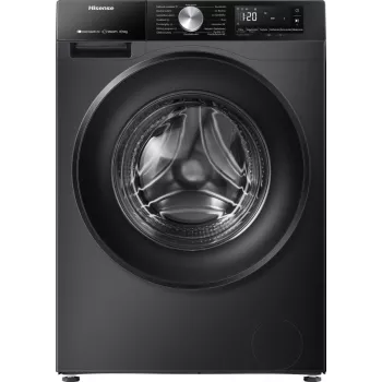 Hisense WD3S8043BB3 skalbinių skalbyklė-džiovyklė Laisvai pastatoma Priekinio įkrovimo Juoda