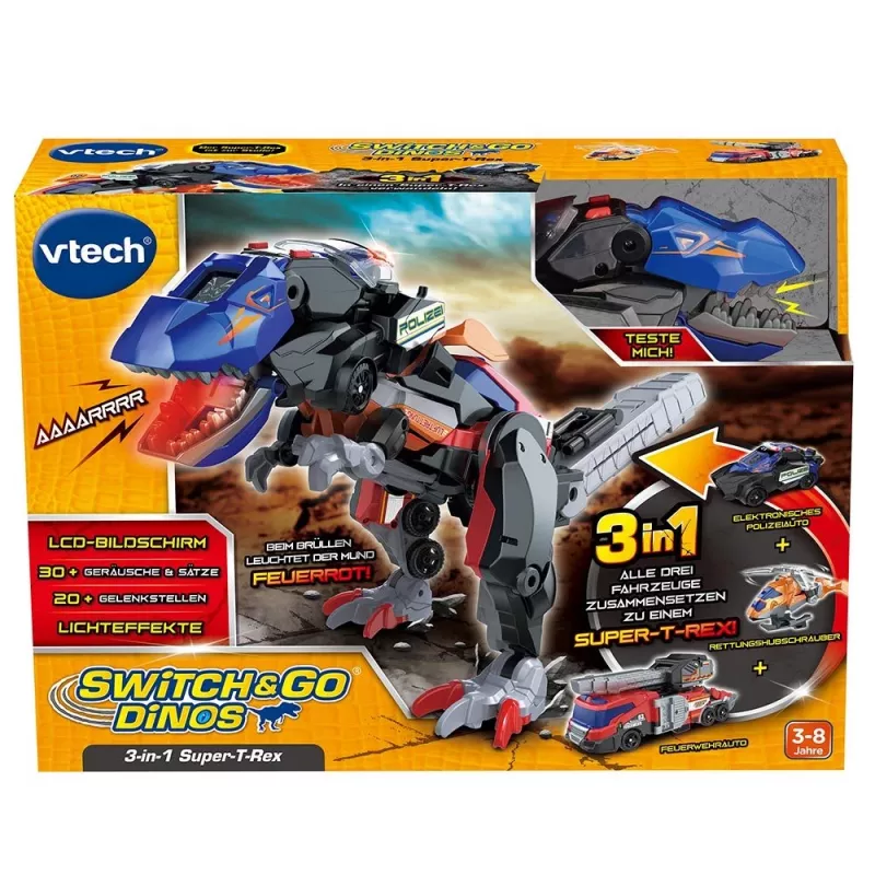 VTech Switch & Go Dinos 549504, 3 m., garsinis, įvairiaspalvis, 1,24 kg