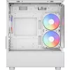 Tower PC korpusas AEROCOOL Viewport Mini-G-WT-v4 ARGB su dviem grūdinto stiklo plokštėmis, baltas