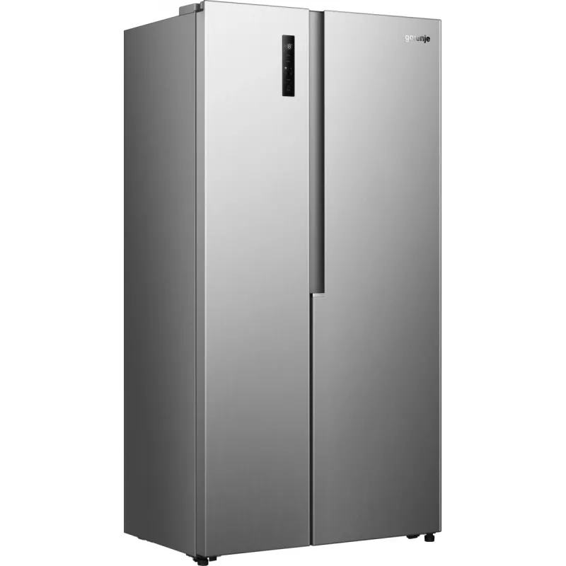 Šaldytuvas Gorenje Side by side NRS917E41X SI, laisvai pastatomas, amerikietiškos durys, pilka, 2 durys, jutiklinis valdymas, LED