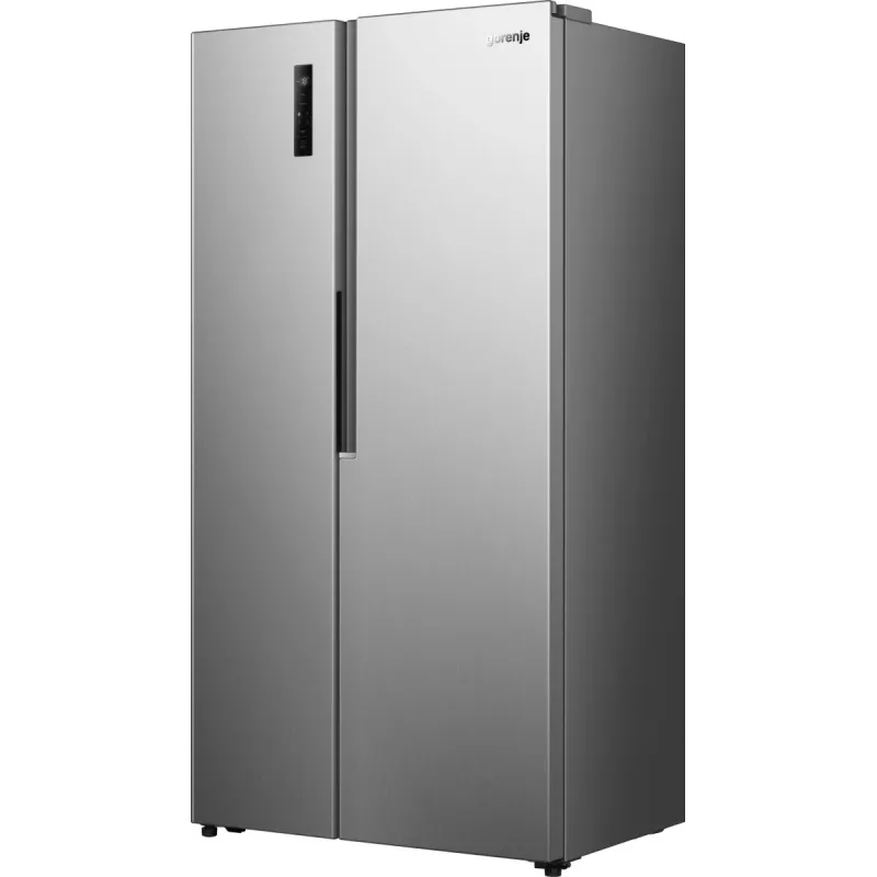 Šaldytuvas Gorenje Side by side NRS917E41X SI, laisvai pastatomas, amerikietiškos durys, pilka, 2 durys, jutiklinis valdymas, LED