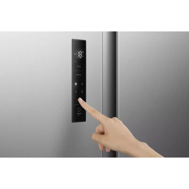 Šaldytuvas Gorenje Side by side NRS917E41X SI, laisvai pastatomas, amerikietiškos durys, pilka, 2 durys, jutiklinis valdymas, LED