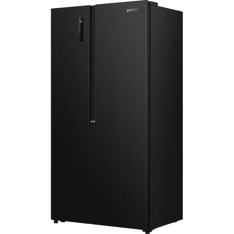 Gorenje HZF55082 NRS917E41BX G400, laisvai pastatomas, amerikietiškos durys, juoda, 2 durys (-ų), lietimui jautrus, LED