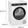 Siemens iQ500 WQ33G2D41 skalbinių džiovyklė laisvai pastatoma priekinio įkrovimo 9 kg balta