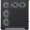 Tower tipo korpusas APNX V2-F-BK-v1 su trimis grūdinto stiklo panelėmis, juodas