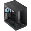 Tower tipo korpusas APNX V2-F-BK-v1 su trimis grūdinto stiklo panelėmis, juodas