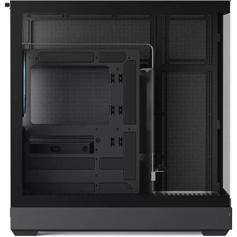 Tower tipo korpusas APNX V2-F-BK-v1 su trimis grūdinto stiklo panelėmis, juodas