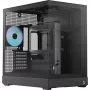 Tower tipo korpusas APNX V2-F-BK-v1 su trimis grūdinto stiklo panelėmis, juodas