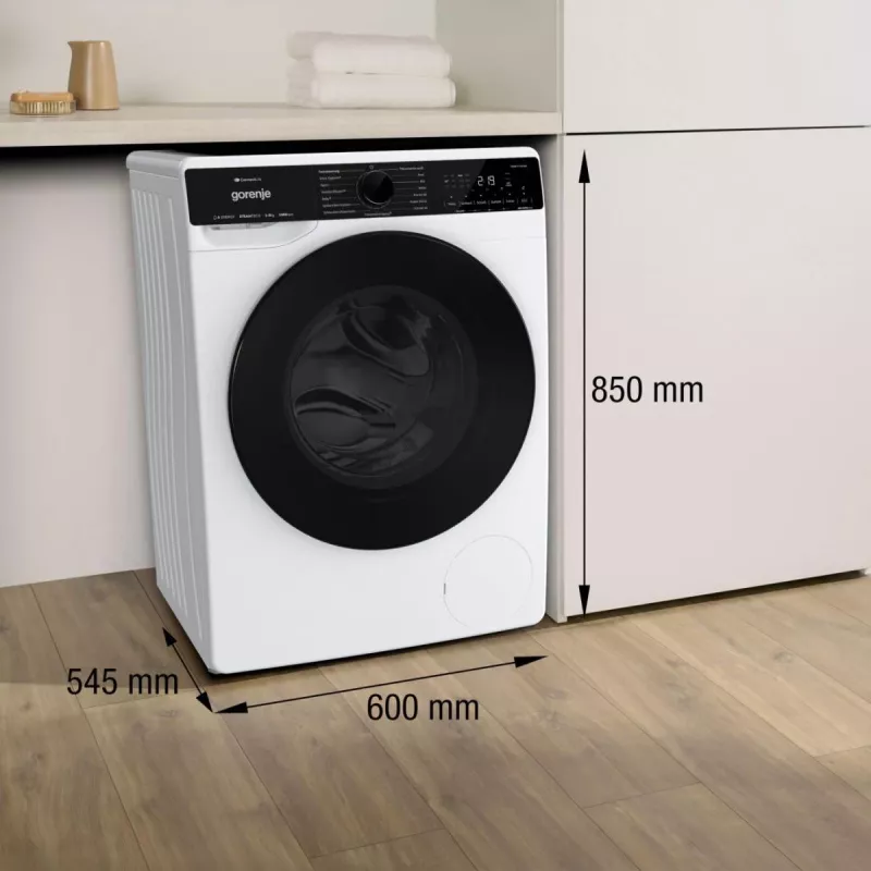 Gorenje WPNA84A2TS skalbimo mašina priekinio įkrovimo 8 kg 1400 aps./min. Juoda, Balta