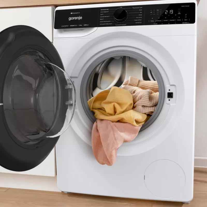 Gorenje WPNA84A2TS skalbimo mašina priekinio įkrovimo 8 kg 1400 aps./min. Juoda, Balta