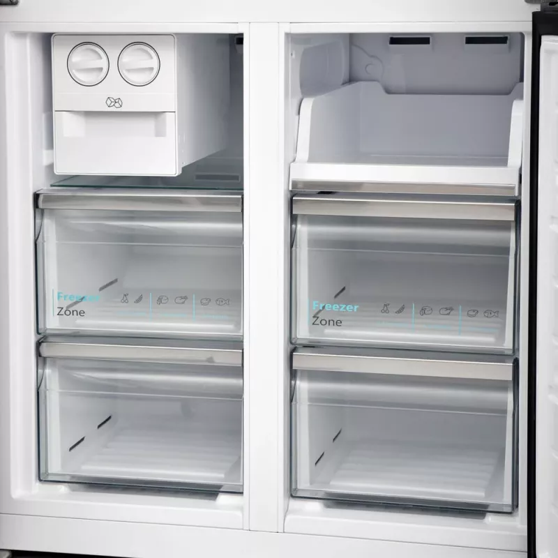 Sharp SJ-NFA35IHDPD-EU šaldytuvas side-by-side, pastatomas, 487 l, nerūdijantis plienas
