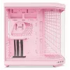 HYTE Y70 Milk Midi Tower PC korpusas, rožinis — palaiko 120/140 mm ventiliatorius, 2,5 colio ir 3,5 colio diskus, apačioje montuojamą PSU, 320×470×470 mm