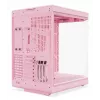 HYTE Y70 Milk Midi Tower PC korpusas, rožinis — palaiko 120/140 mm ventiliatorius, 2,5 colio ir 3,5 colio diskus, apačioje montuojamą PSU, 320×470×470 mm