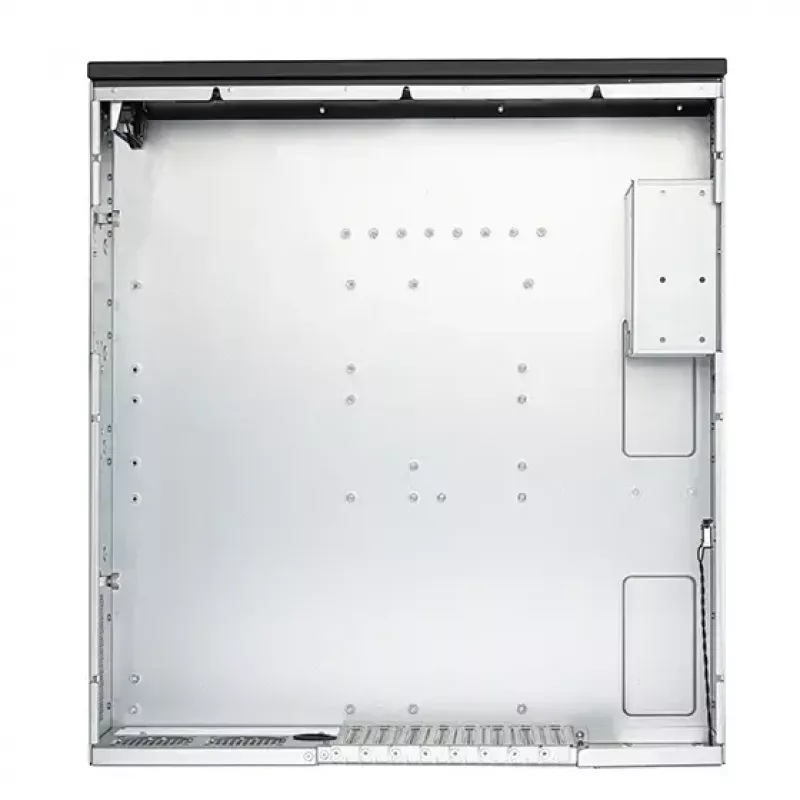SILVERSTONE SST-RM31 stelažinis serverio korpusas — stelažinis formos faktorius, palaikymas SFX/SFX-L maitinimo šaltiniams, 2×3,5 colio + 2×2,5 colio nišos, USB 3.2 Gen1