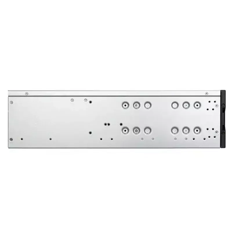 SILVERSTONE SST-RM31 stelažinis serverio korpusas — stelažinis formos faktorius, palaikymas SFX/SFX-L maitinimo šaltiniams, 2×3,5 colio + 2×2,5 colio nišos, USB 3.2 Gen1