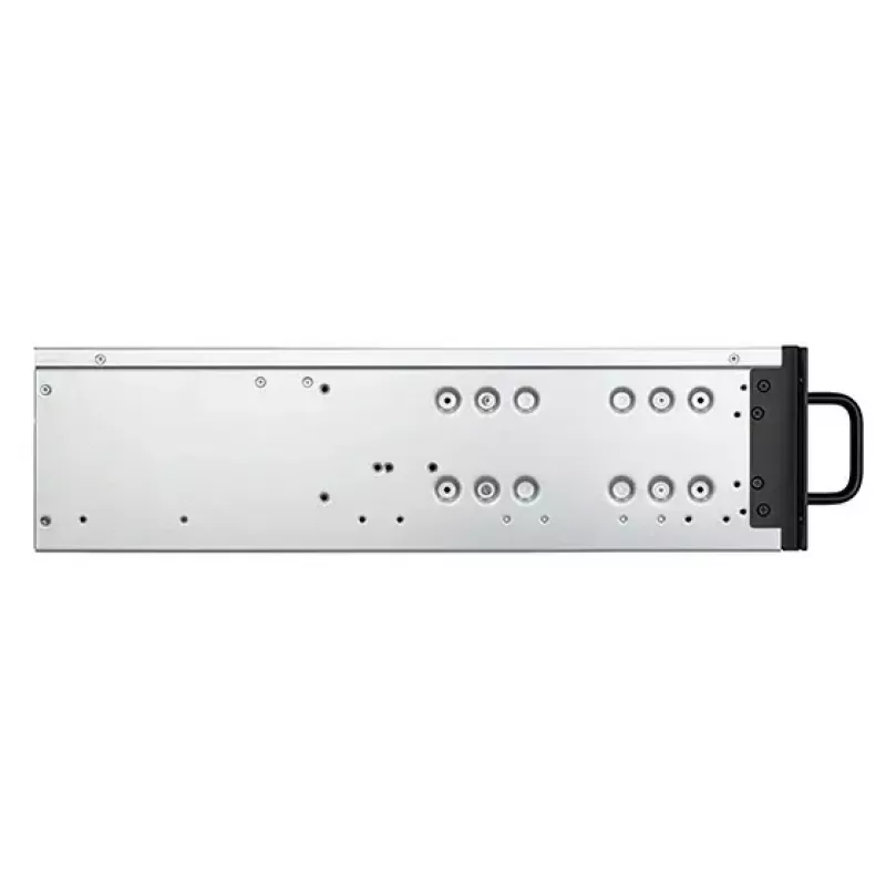 SILVERSTONE SST-RM31 stelažinis serverio korpusas — stelažinis formos faktorius, palaikymas SFX/SFX-L maitinimo šaltiniams, 2×3,5 colio + 2×2,5 colio nišos, USB 3.2 Gen1